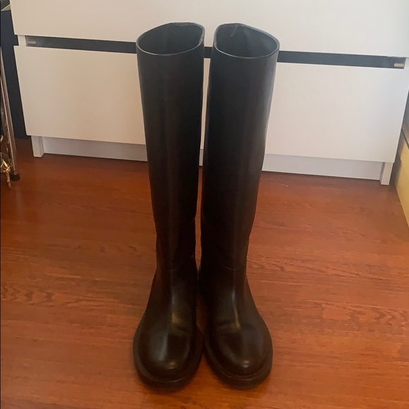 Zara Tall Leather Boots - Picture 2 of 5